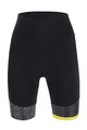 SANTINI Kolesarske kratke hlače brez naramnic - GIADA HIP LADY - črna