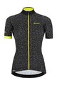 SANTINI Kolesarski dres s kratkimi rokavi - GIADA HIP LADY - rumena/črna