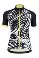 SANTINI Kolesarski dres s kratkimi rokavi - GIADA POP LADY - bela/rumena/črna