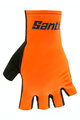 SANTINI Kolesarske rokavice s kratkimi prsti - ISTINTO - črna/oranžna