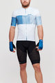 SANTINI Kolesarski dres kratek rokav in kratke hlače - TONO FRECCIA - črna/bela/modra