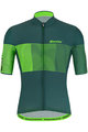 SANTINI Kolesarski dres kratek rokav in kratke hlače - TONO FRECCIA - zelena/črna