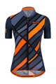 SANTINI Kolesarski dres kratek rokav in kratke hlače - SLEEK RAGGIO LADY - oranžna/modra