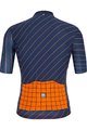 SANTINI Kolesarski dres s kratkimi rokavi - SLEEK DINAMO - oranžna/modra