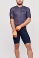 SANTINI Kolesarski dres kratek rokav in kratke hlače - SLEEK DINAMO - modra