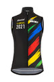 SANTINI Kolesarski brezrokavnik - UCI WC FLANDERS 2021 - mavrično/črna