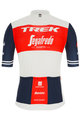 SANTINI Kolesarski dres s kratkimi rokavi - TREK SEGAFREDO 2021 - rdeča/bela/modra