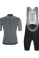 SANTINI Kolesarski dres kratek rokav in kratke hlače - COLORE - siva/črna