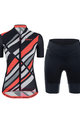 SANTINI Kolesarski dres kratek rokav in kratke hlače - SLEEK RAGGIO LADY - črna/rožnata