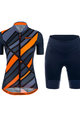 SANTINI Kolesarski dres kratek rokav in kratke hlače - SLEEK RAGGIO LADY - oranžna/modra