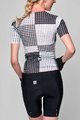 SANTINI Kolesarski dres kratek rokav in kratke hlače - TONO SFERA LADY - bela/črna