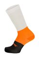 SANTINI Kolesarske klasične nogavice - BENGAL - oranžna/črna/bela