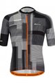 SANTINI Kolesarski dres kratek rokav in kratke hlače - KARMA KINETIC - črna/bela/oranžna