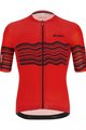 SANTINI Kolesarski dres kratek rokav in kratke hlače - TONO PROFILO - rdeča/črna