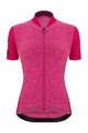 SANTINI Kolesarski dres kratek rokav in kratke hlače - COLORE PURO LADY - črna/rožnata