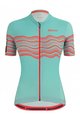 SANTINI Kolesarski dres s kratkimi rokavi - TONO PROFILO LADY - oranžna/modra