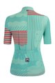 SANTINI Kolesarski dres s kratkimi rokavi - GIADA OPTIC LADY - modra/rožnata