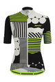 SANTINI Kolesarski dres s kratkimi rokavi - GIADA OPTIC LADY - rumena/bela/črna