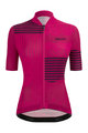 SANTINI Kolesarski dres kratek rokav in kratke hlače - GIADA OPTIC LADY - rožnata/črna