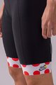 SANTINI Kolesarske kratke hlače z naramnicami - TOUR DE FRANCE 2022 - bela/rdeča/črna