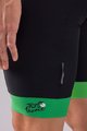 SANTINI Kolesarske kratke hlače z naramnicami - TOUR DE FRANCE 2022 - črna/zelena