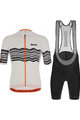 SANTINI Kolesarski dres kratek rokav in kratke hlače - TONO PROFILO - oranžna/črna/bela