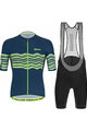 SANTINI Kolesarski dres kratek rokav in kratke hlače - TONO PROFILO - črna/zelena