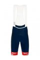SANTINI Kolesarske kratke hlače z naramnicami - TREK SEGAFREDO 2022 ORIGINAL - rdeča/modra
