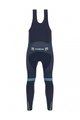 SANTINI Kolesarske dolge hlače z naramnicami - TREK 2022 FACTORY RACING CX WINTER - modra