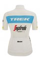 SANTINI Kolesarski dres s kratkimi rokavi - TREK SEGAFREDO 2022 LADY FAN LINE - modra/bela