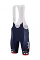 SANTINI Kolesarske kratke hlače z naramnicami - TREK SEGAFREDO 2023 FAN LINE - rdeča/modra