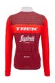 SANTINI Kolesarski dres z dolgimi rokavi zimski - TREK SEGAFREDO 2023 WINTER - rdeča/bela
