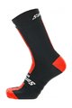 SANTINI Kolesarske klasične nogavice - X IRONMAN VIS - črna/rdeča