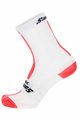 SANTINI Kolesarske klasične nogavice - X IRONMAN DEA - bela/rožnata