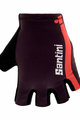 SANTINI Kolesarske rokavice s kratkimi prsti - X IRONMAN DEA - bordo/rožnata