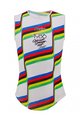 SANTINI Kolesarska  majica brez rokavov - UCI COLORADO SPRINGS 1986 - bela/mavrično