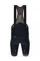 SANTINI Kolesarske kratke hlače z naramnicami - UCI RAINBOW 2023 - črna/mavrično