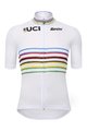SANTINI Kolesarski dres s kratkimi rokavi - UCI WORLD CHAMPION MASTER - mavrično/bela