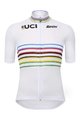 SANTINI Kolesarski dres s kratkimi rokavi - UCI WORLD CHAMPION MASTER - bela/mavrično