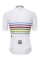 SANTINI Kolesarski dres s kratkimi rokavi - UCI WORLD CHAMPION MASTER - mavrično/bela