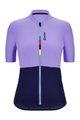 SANTINI Kolesarski dres s kratkimi rokavi - UCI RIGA LADY - modra/vijolična