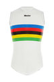 SANTINI Kolesarska  majica brez rokavov - UCI RAINBOW - bela/mavrično