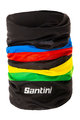 SANTINI Kolesarski grelnik vratu - UCI RAINBOW - črna/mavrično