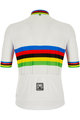 SANTINI Kolesarski dres s kratkimi rokavi - UCI WORLD CHAMP ECO - mavrično/bela