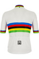 SANTINI Kolesarski dres s kratkimi rokavi - UCI WORLD CHAMP ECO - mavrično/bela