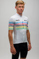 SANTINI Kolesarski dres s kratkimi rokavi - UCI WORLD CHAMP 100 - bela/mavrično