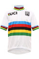 SANTINI Kolesarski dres s kratkimi rokavi - UCI KIDS - večbarvno/bela