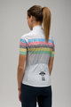 SANTINI Kolesarski dres s kratkimi rokavi - UCI WORLD 100 LADY - bela/mavrično