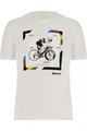 SANTINI Kolesarska  majica s kratkimi rokavi - ROAD UCI OFFICIAL - bela