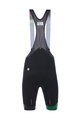 SANTINI Kolesarske kratke hlače z naramnicami - CROWN  - črna